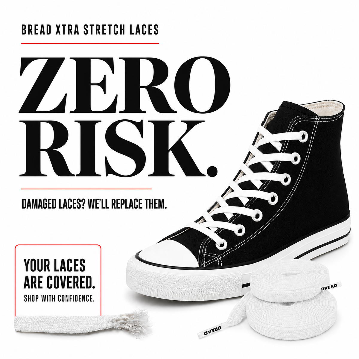 Bread Xtra Stretch Flat Bread Laces
