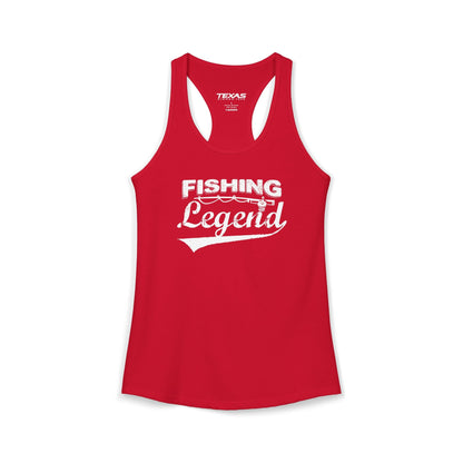 Texas Rigged Tees Fishing Legend — Women’s Racerback Tank
