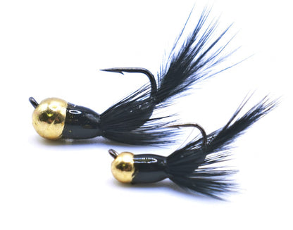 Kenders - Black/Gold Tungsten Akua Jig Flare