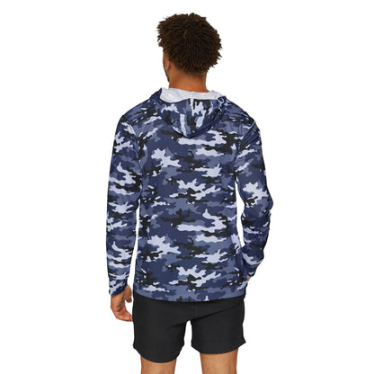 Texas Rigged Tees Blue Camo — Unisex Fishing Pullover Hoodie (SPF 50+)