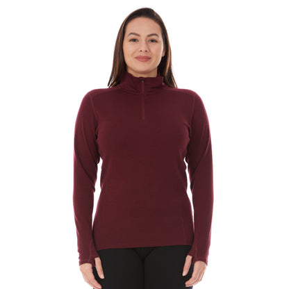 Minus33 Midweight - Sequoia Women's 1/4 Zip 100% Merino Wool