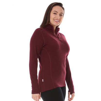 Minus33 Midweight - Sequoia Women's 1/4 Zip 100% Merino Wool