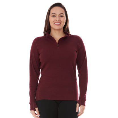 Minus33 Midweight - Sequoia Women's 1/4 Zip 100% Merino Wool