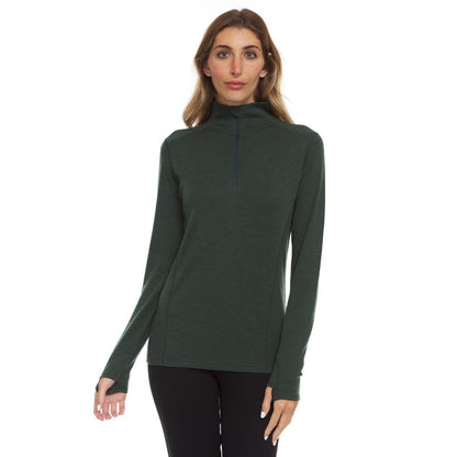 Minus33 Midweight - Sequoia Women's 1/4 Zip 100% Merino Wool