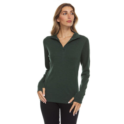 Minus33 Midweight - Sequoia Women's 1/4 Zip 100% Merino Wool