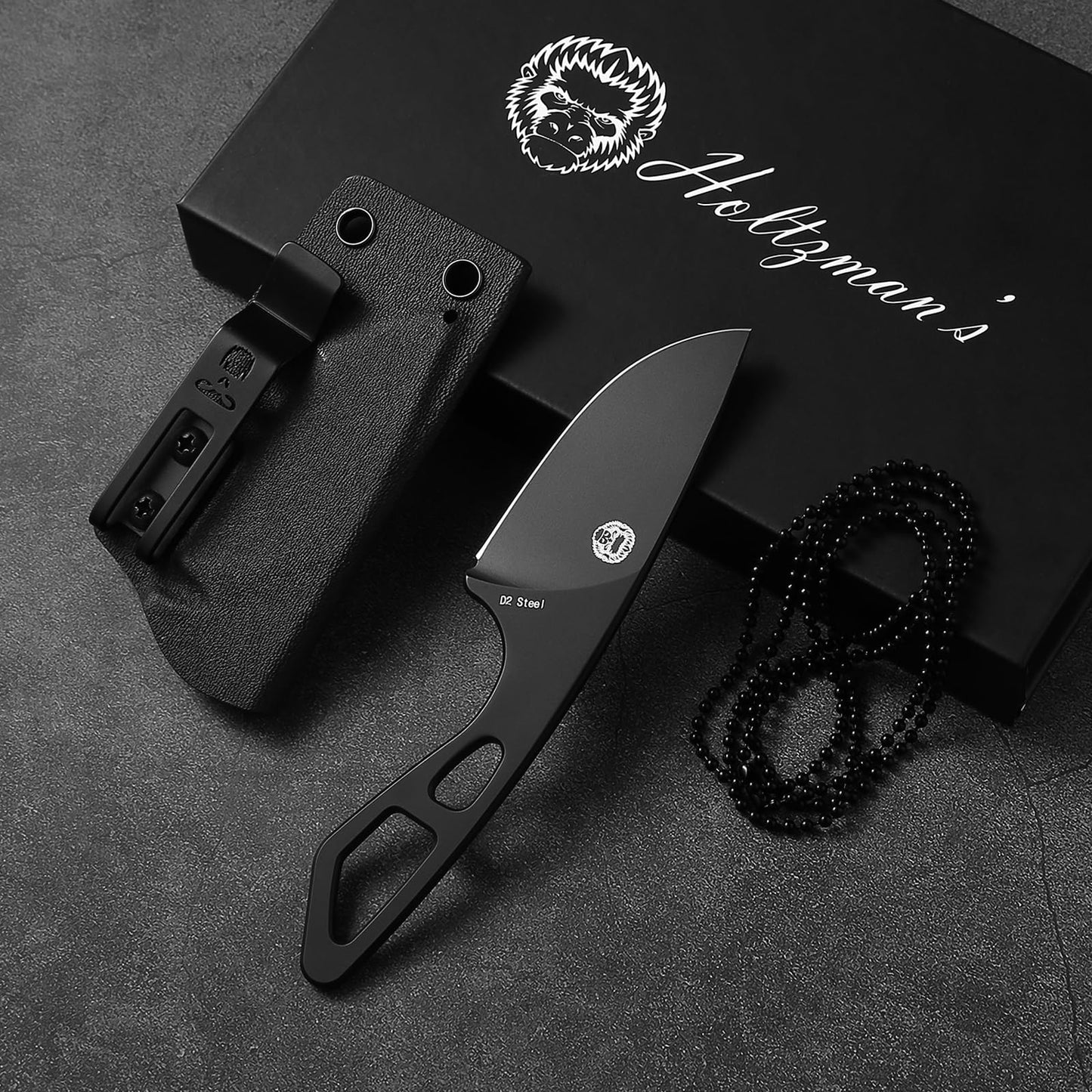 Holtzman's Gorilla Survival "THE SNAKEBITE" SURVIVAL NECK KNIFE