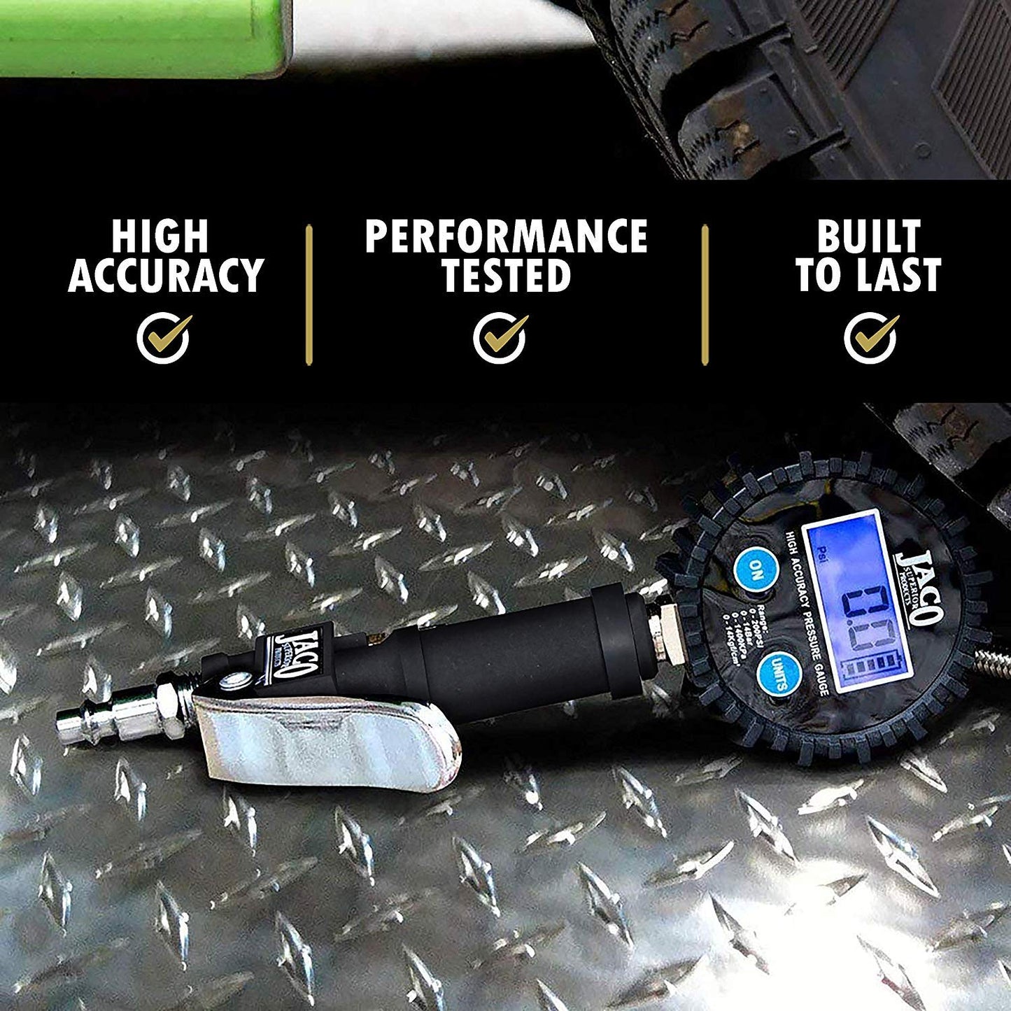 Jaco FlowPro® Digital Tire Inflator with Pressure Gauge - 200 PSI