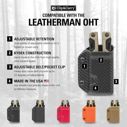 Clip & Carry Kydex Sheath for Leatherman OHT