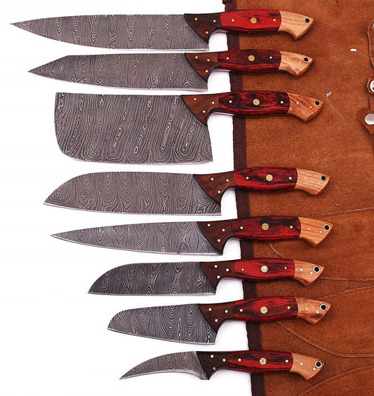 KBS Knives 08 PCS Custom Handmade Kitchen Knives Set