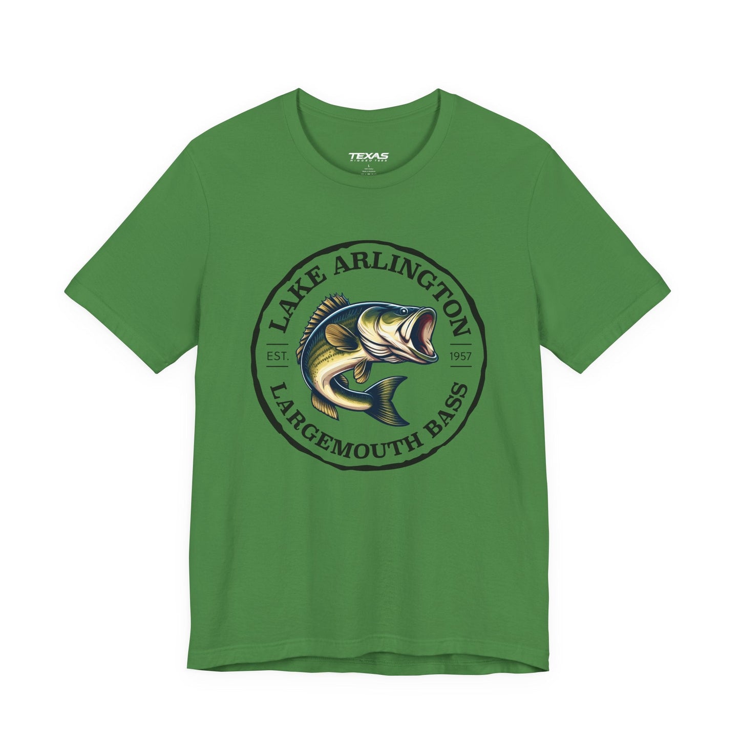 Texas Rigged Tees Lake Arlington Largemouth Bass — Unisex Cotton Tee