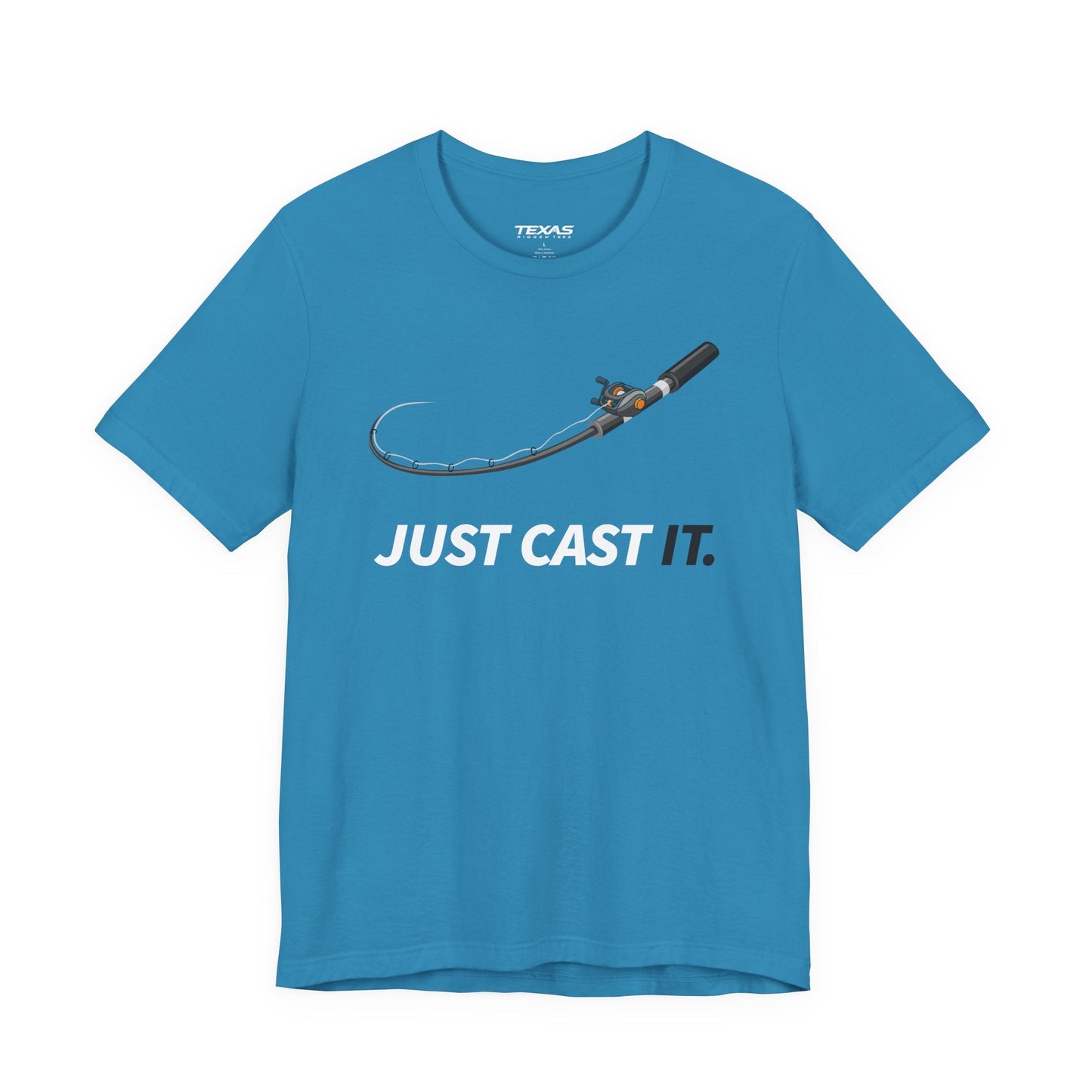 Texas Rigged Tees Just Cast It — Unisex Cotton Tee