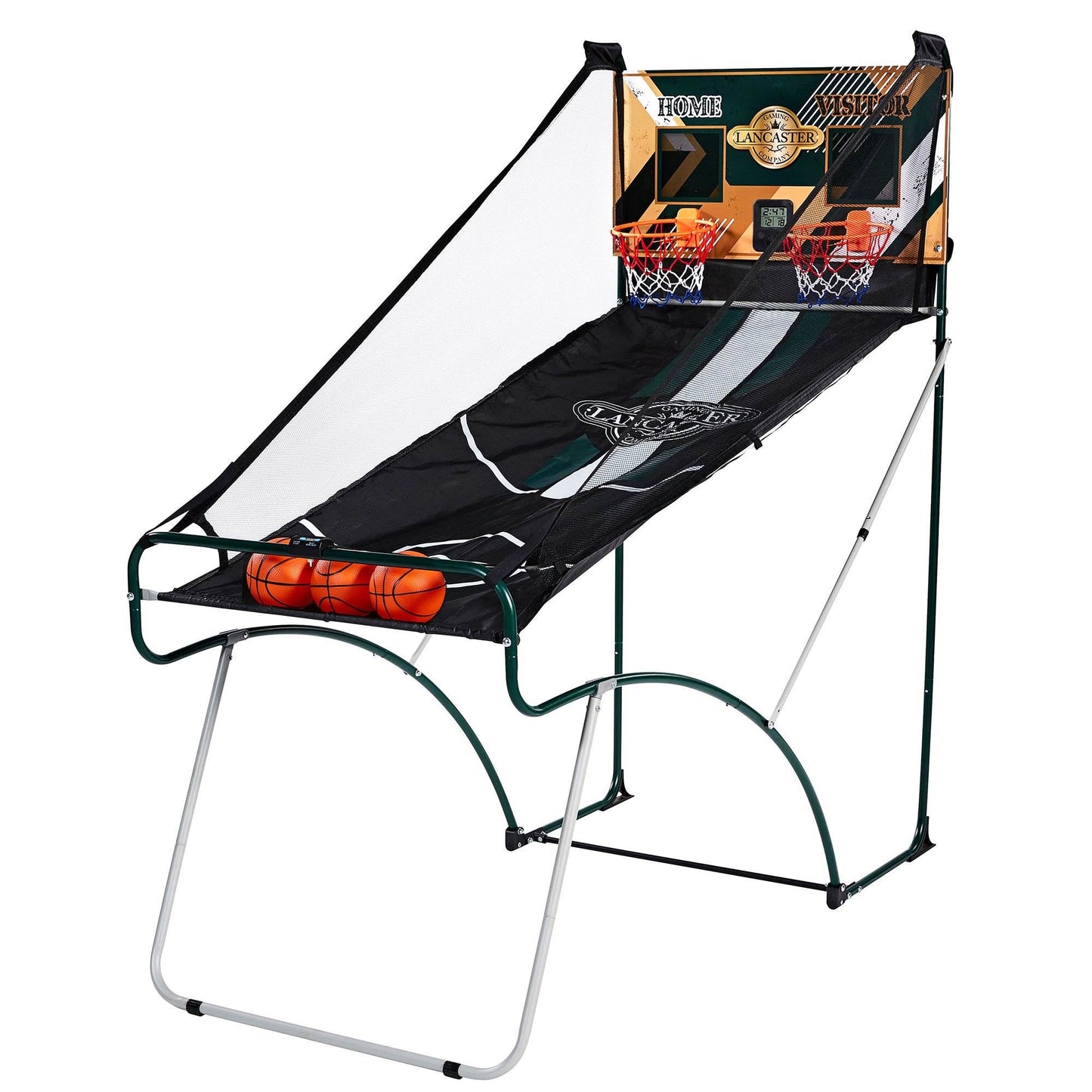 Lancaster Sports EZ-Fold 2 Player Arcade Dual Basketball Hoop Shot Game