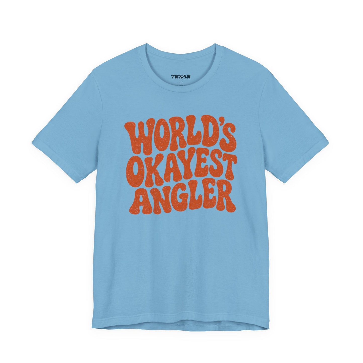 Texas Rigged Tees World's Okayest Angler — Unisex Cotton Tee