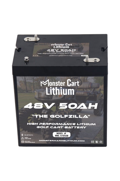 Monster Marine Lithium 48V 50AH - "THE GOLFZILLA" - BLUETOOTH HIGH PERFORMANCE LITHIUM GOLF CART BATTERY - GC2 GROUP
