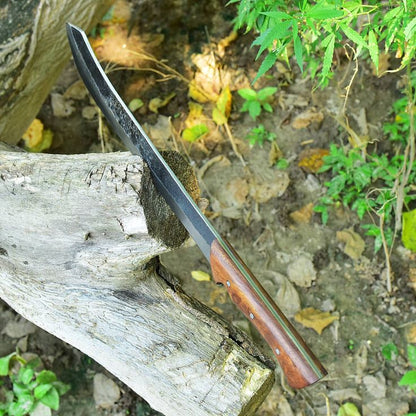 KBS Knives Trailblazer Camping Survival Knife – 19" Custom Handmade High Carbon Steel Blade with Rosewood Full Tang Handle