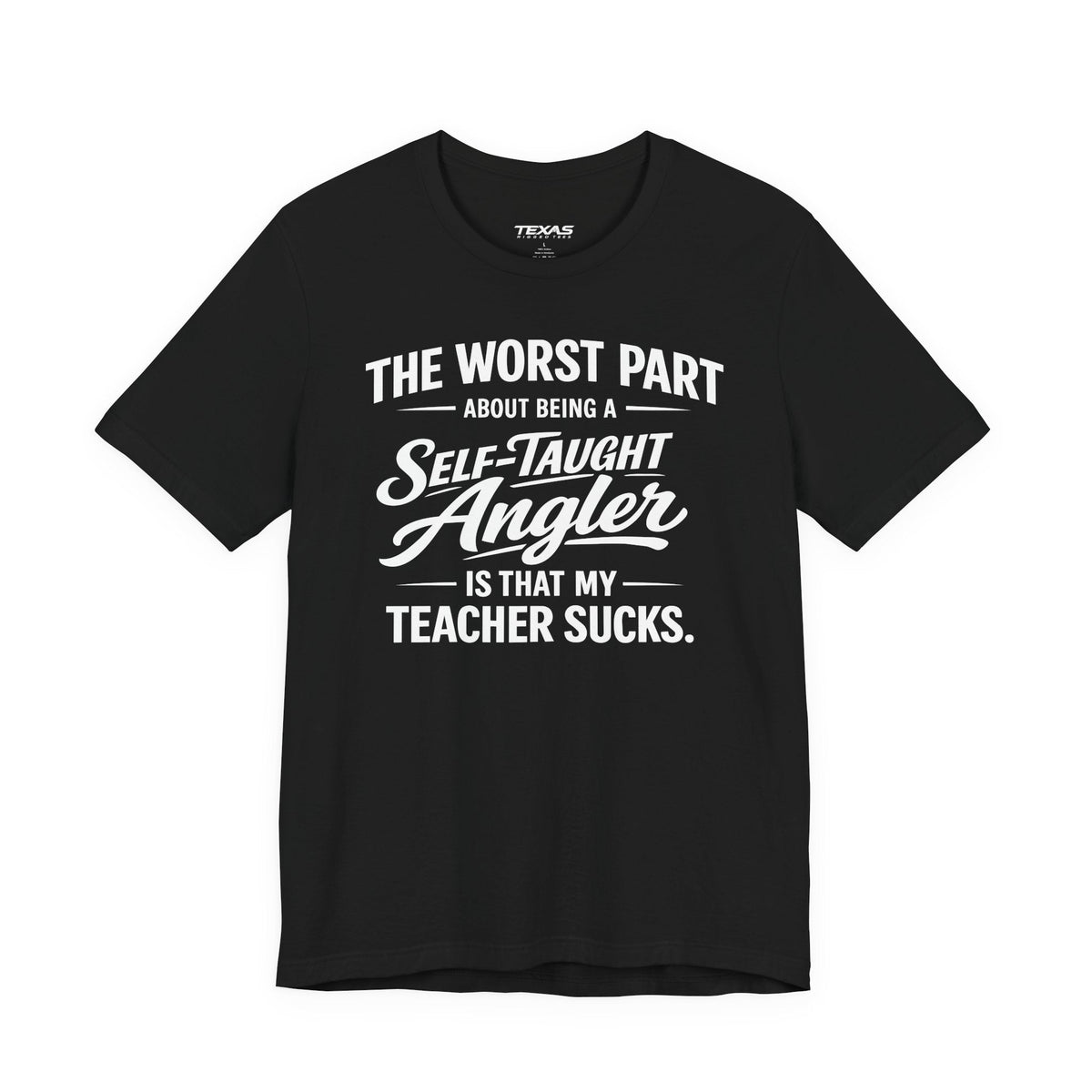 Texas Rigged Tees Self-Taught Angler — Unisex Cotton Tee