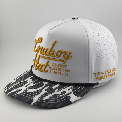Cowboy Revolution Atakapa Flatline - NOLA White “Cowboy Hat”