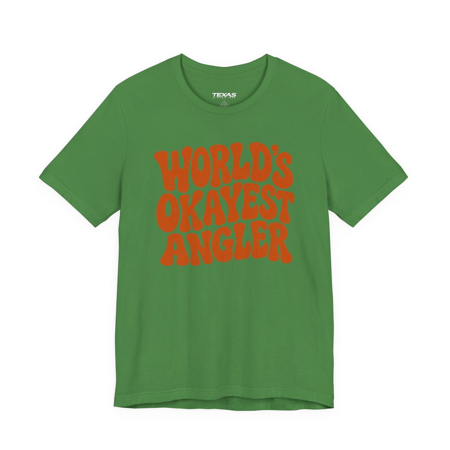 Texas Rigged Tees World's Okayest Angler — Unisex Cotton Tee