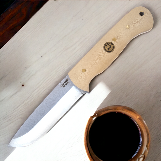 Kam Knife - A10 - White Handle - Fixed Blade