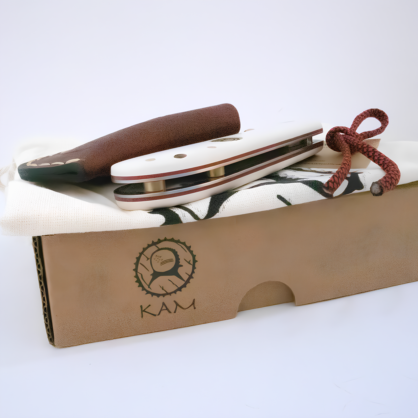 Kam Knife - T20 - White Handle - Pocket Knife
