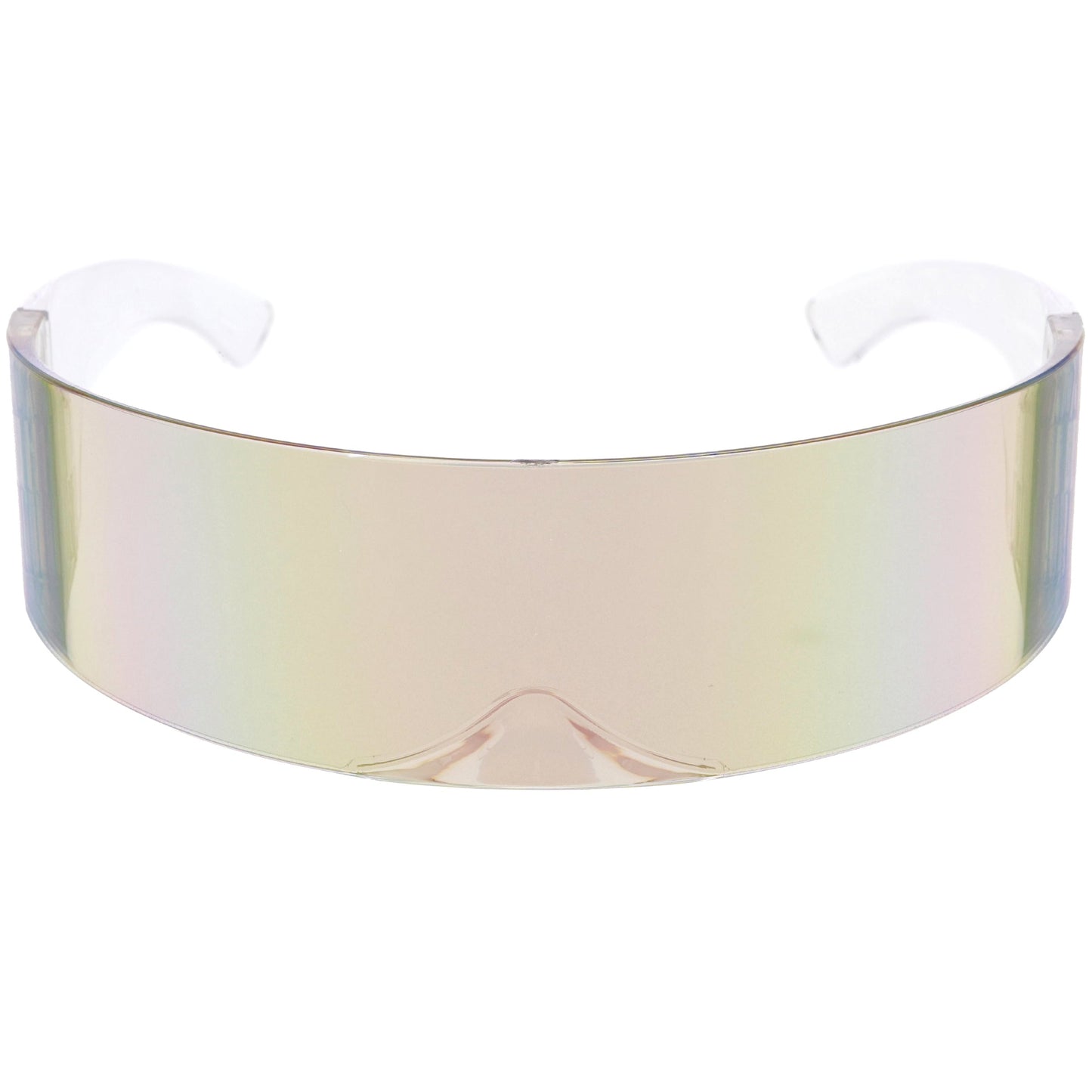 zeroUV Futuristic Retro Mirror Wrap Around Shield Sunglasses 8762