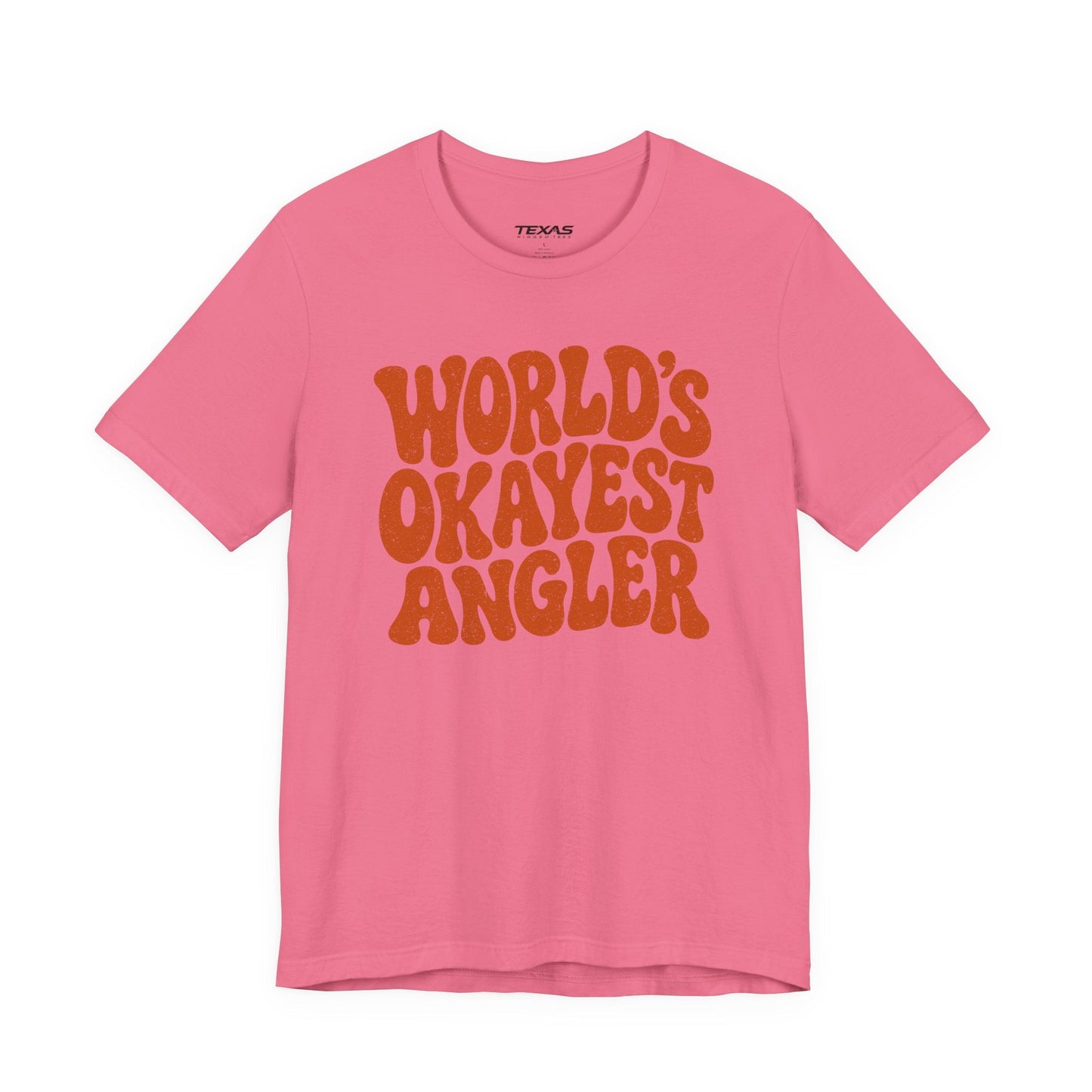 Texas Rigged Tees World's Okayest Angler — Unisex Cotton Tee