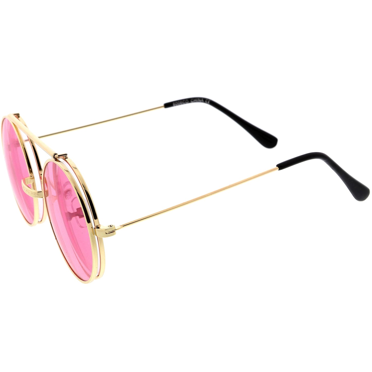 zeroUV Steampunk Vintage Circle Round Flip Up Vintage Sunglasses 8793