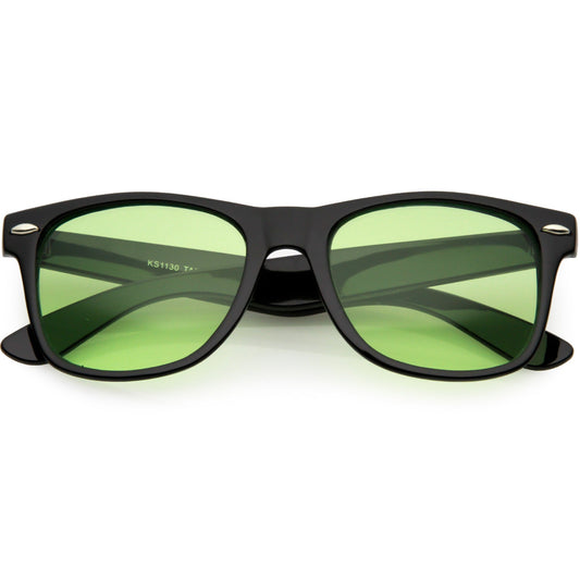 zeroUV  - Limited Edition Color Tinted Lens Horned Rim Sunglasses 8803