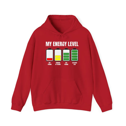 Texas Rigged Tees My Energy Level — Unisex Hooded Sweatshirt