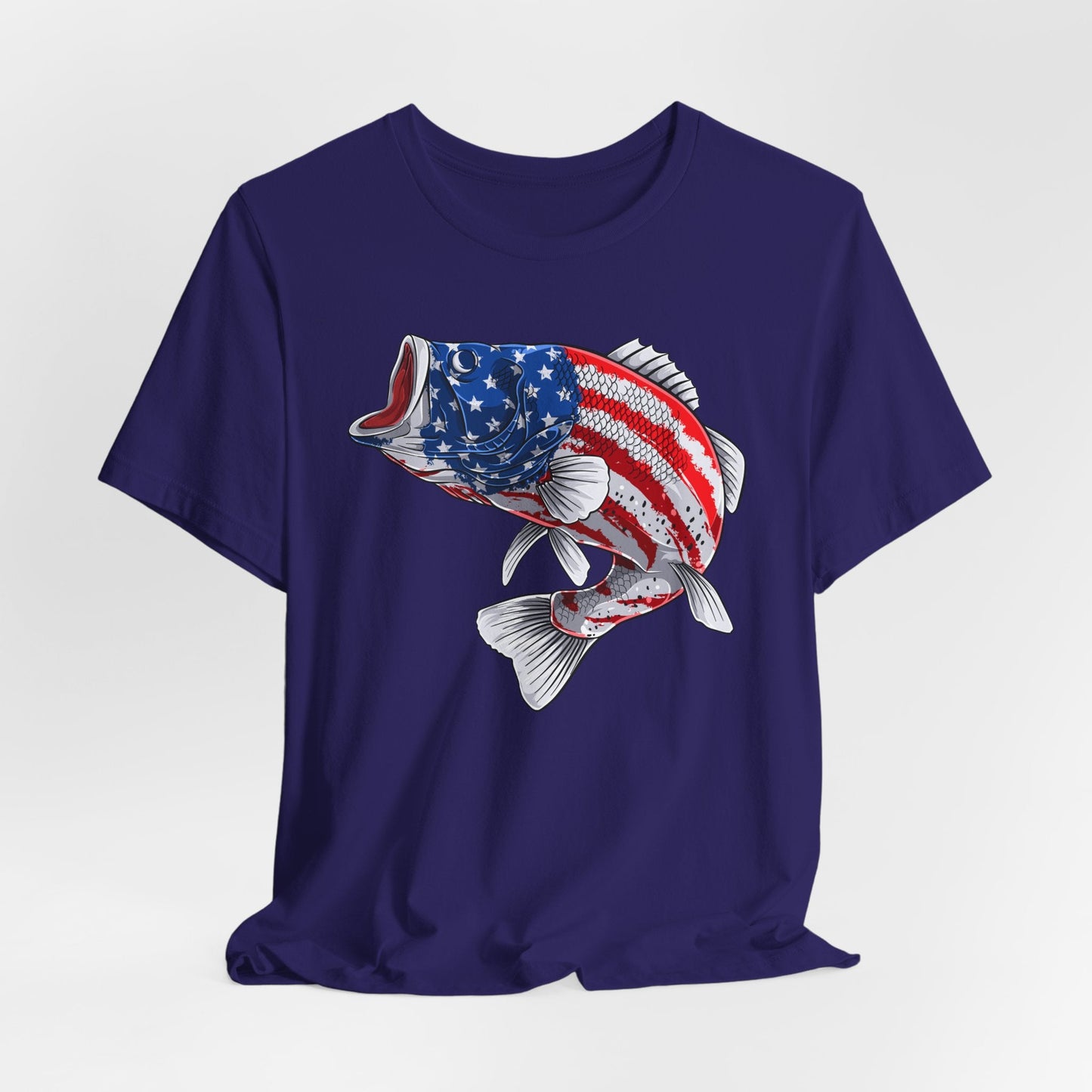 Texas Rigged Tees Patriotic Bass — Unisex Cotton Tee