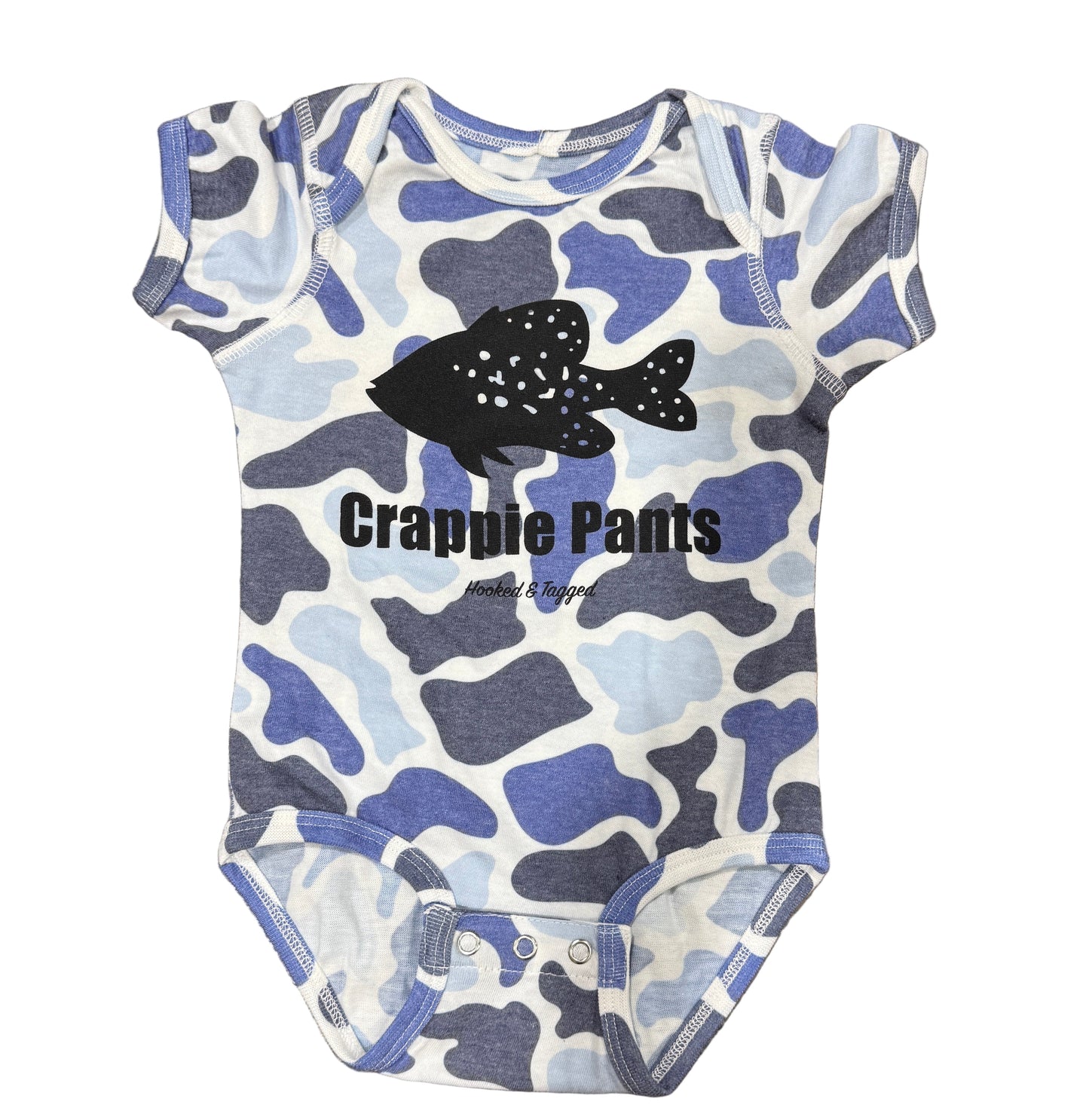 Hooked & Tagged  - Crappie Pants Onesie