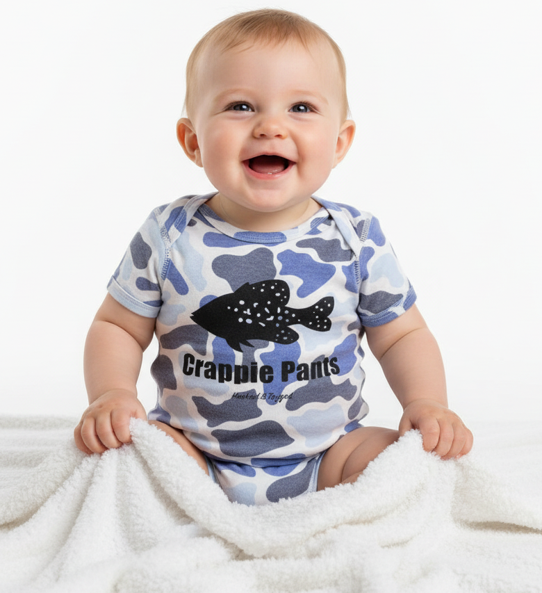 Hooked & Tagged  - Crappie Pants Onesie