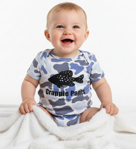 Hooked & Tagged  - Crappie Pants Onesie