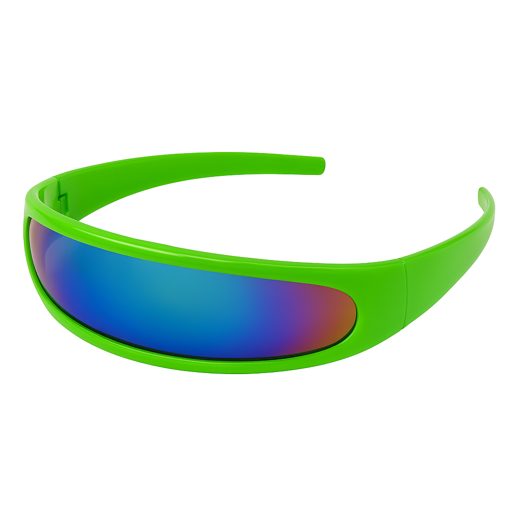 zeroUV Retro Futuristic 1980's Disco Wrap Around Space Sunglasses 8964