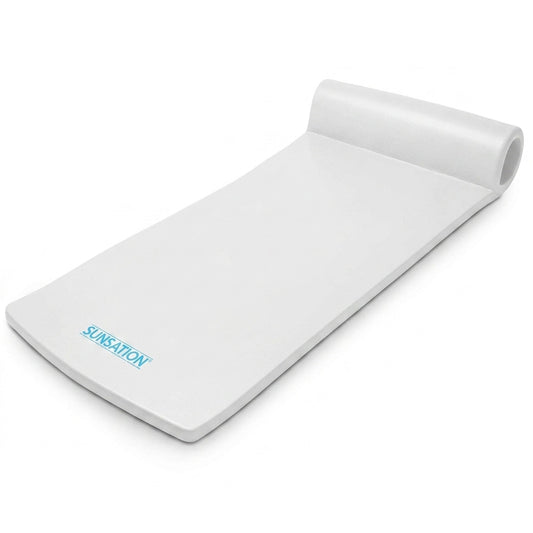 TRC Recreation Sunsation 1.75" Thick Foam Lounger Swimming Pool Float, White