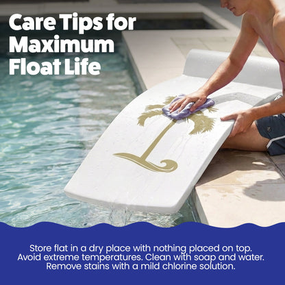 TRC Recreation Sunsation 1.75" Thick Foam Lounger Raft Pool Float, Bronze Palm