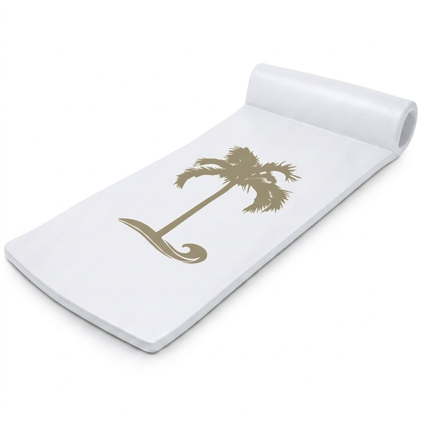 TRC Recreation Sunsation 1.75" Thick Foam Lounger Raft Pool Float, Bronze Palm