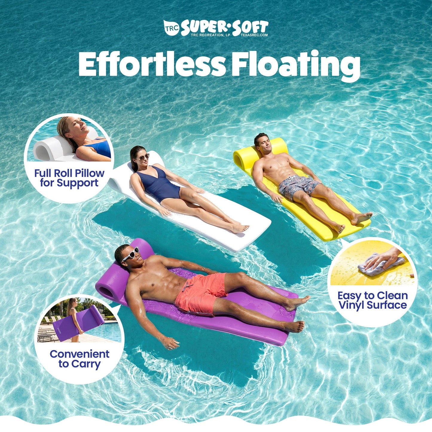 TRC Recreation Sunsation Raft Pool Floats, Bronze Palm White & Green Leaf White
