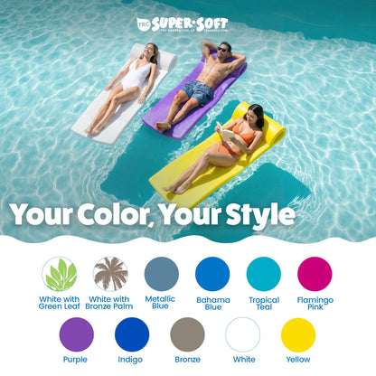 TRC Recreation Sunsation Raft Pool Floats, Bronze Palm White & Green Leaf White