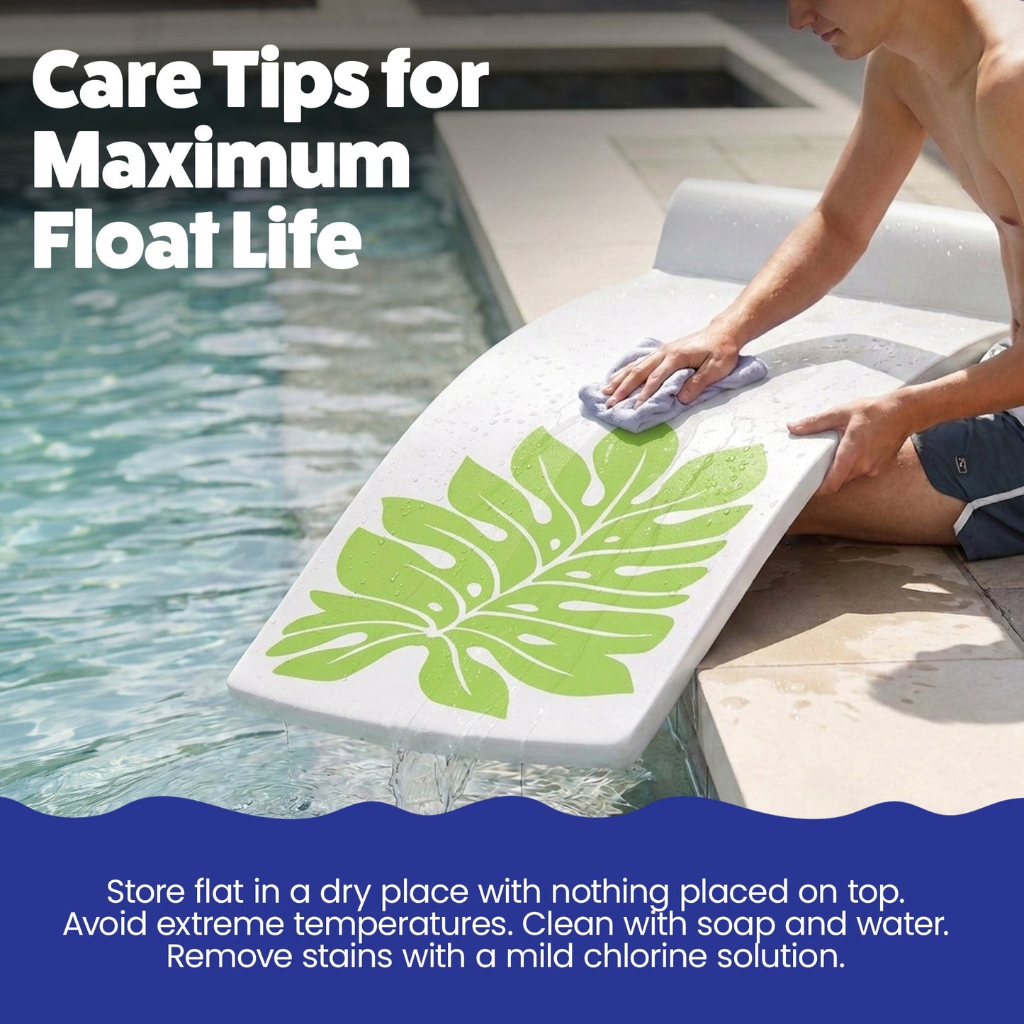 TRC Recreation Sunsation Raft Pool Floats, Bronze Palm White & Green Leaf White