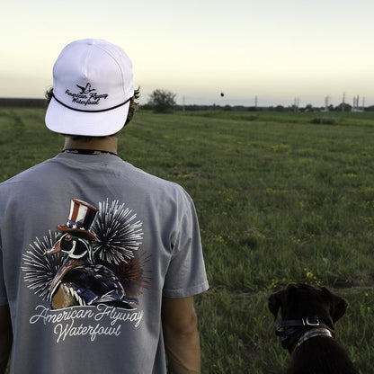 AF Waterfowl - Throwback Vintage Rope Hat White with Black Rope