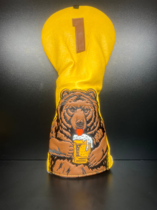 ParWestGolf Beer Drinking Bear Headcover