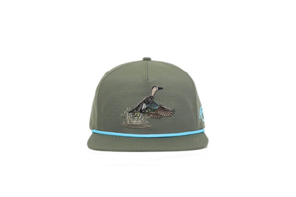 American Flyway Waterfowl Moss Green Blue Wing Teal RipStop Hat