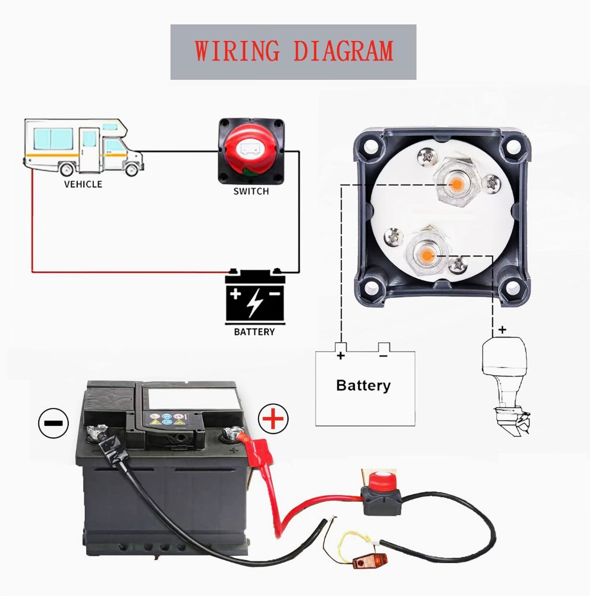 Monster Marine Lithium Battery Disconnect Switch On/OFF