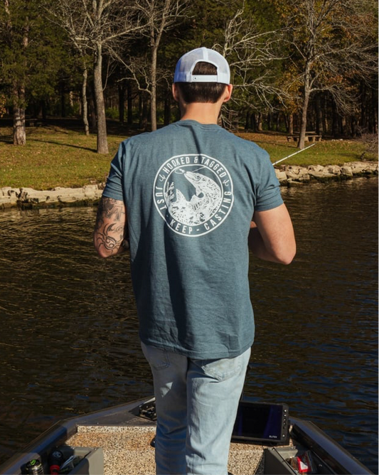 Hooked & Tagged  - Just Keep Casting T-Shirt