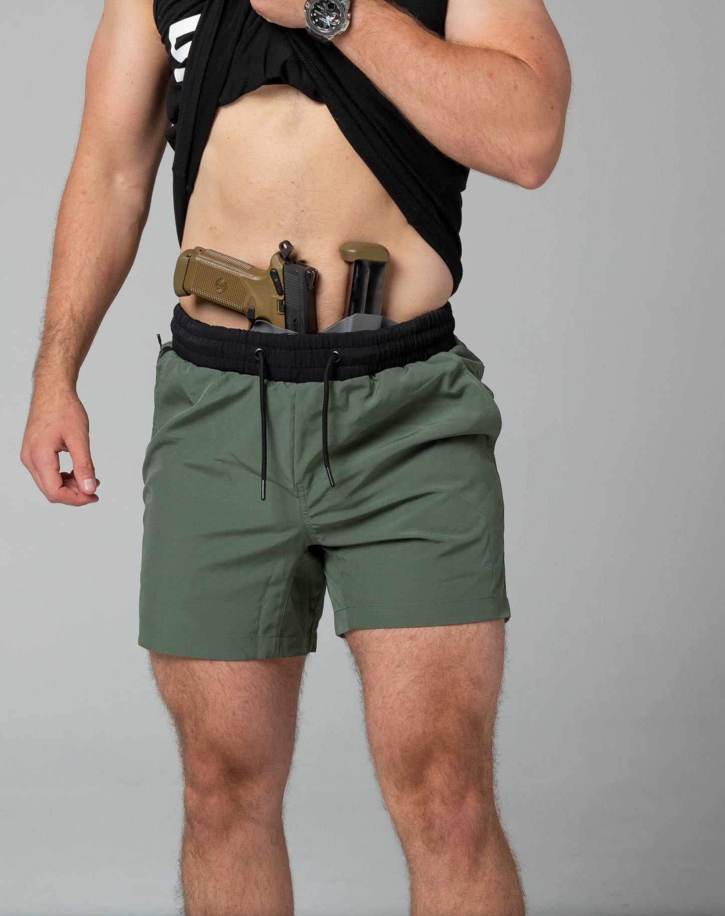 Arrowhead Tactical Carrier Training Shorts - Ranger Green 5"