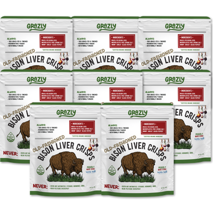 Grazly  Bison Liver Crisps - 100% Grass-Fed/Finished