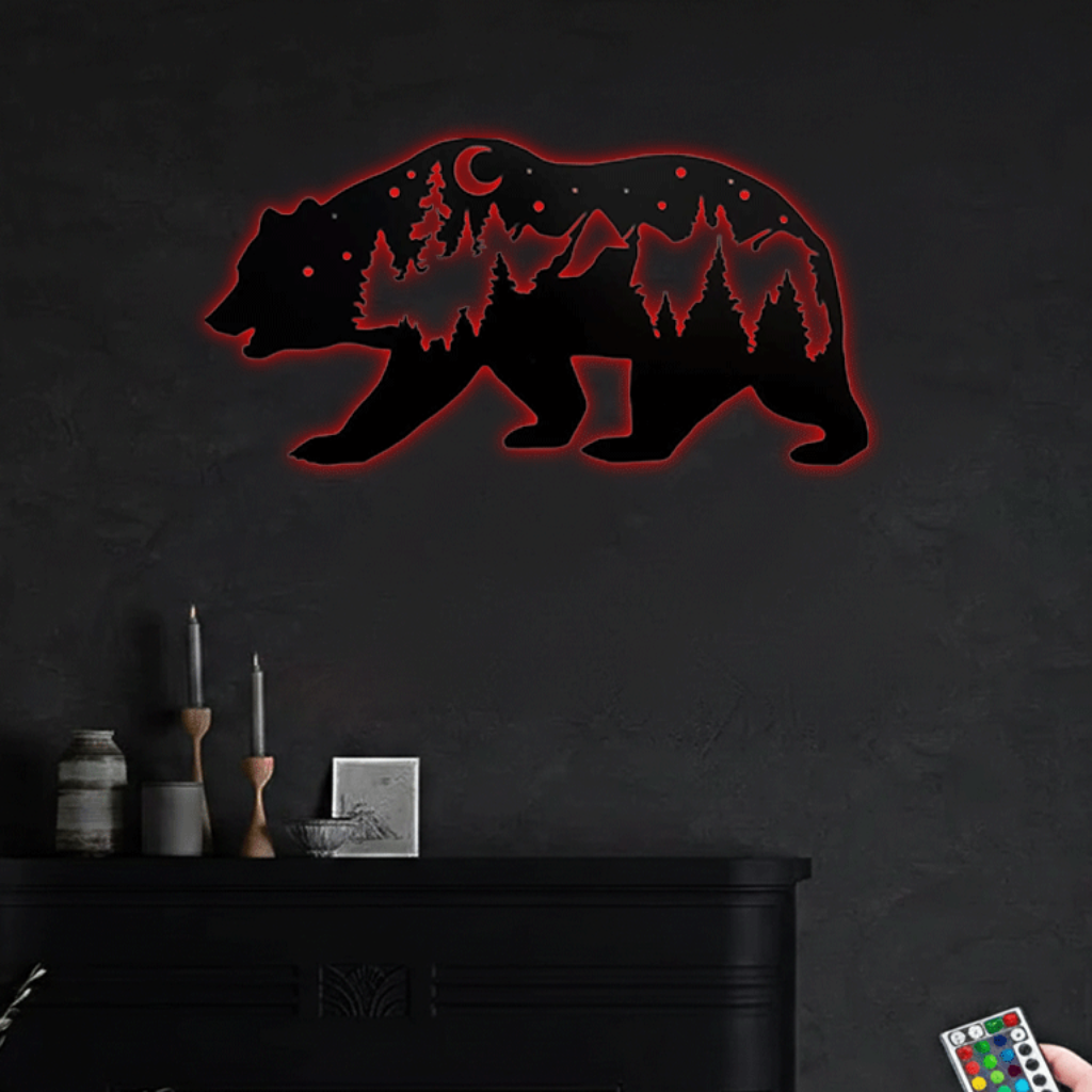 MetalPlex - Bear - Metal Wall Art