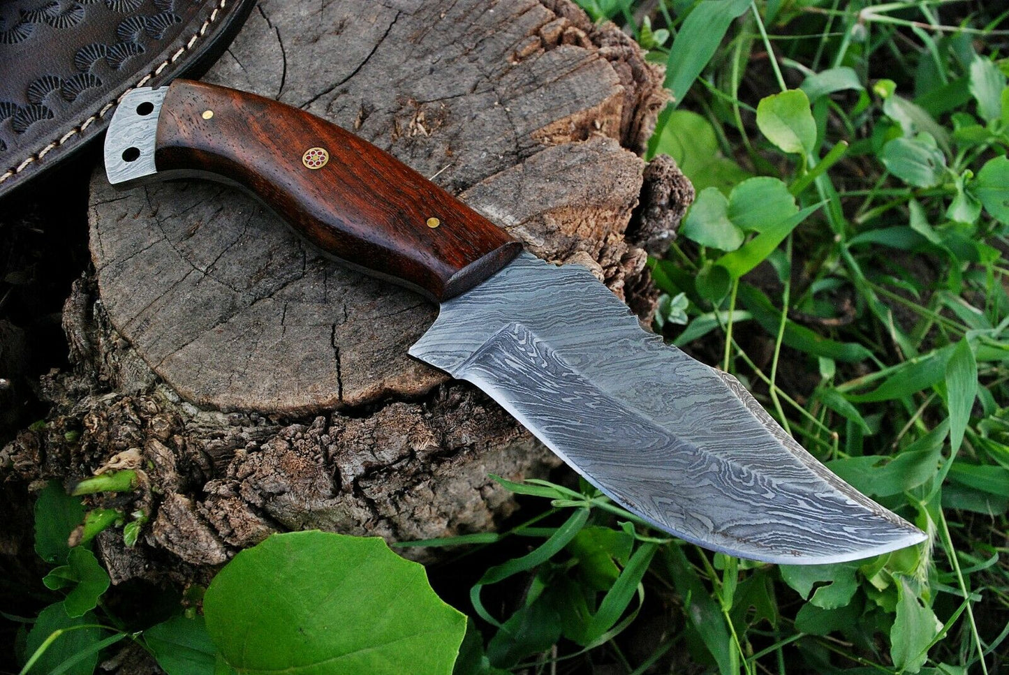 KBS Knives Custom Handmade Damascus Steel Hunting Knife