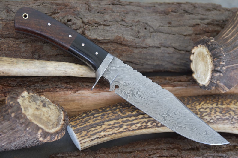 KBS Knives Custom Handmade Damascus Steel Hunter Knife